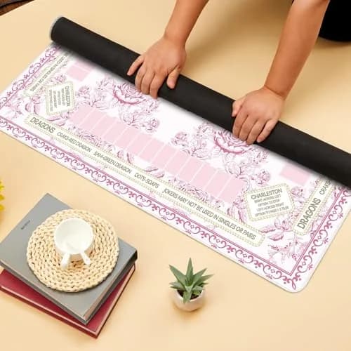 party greeting Chinoiserie Mahjong Mat 31.5 x 31.5 Inches | Anti Slip & Noise Reduction (70-120 chars) thumbnail 4
