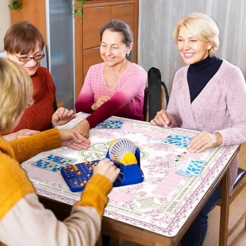 party greeting Chinoiserie Mahjong Mat 31.5 x 31.5 Inches | Anti Slip & Noise Reduction (70-120 chars) thumbnail 7