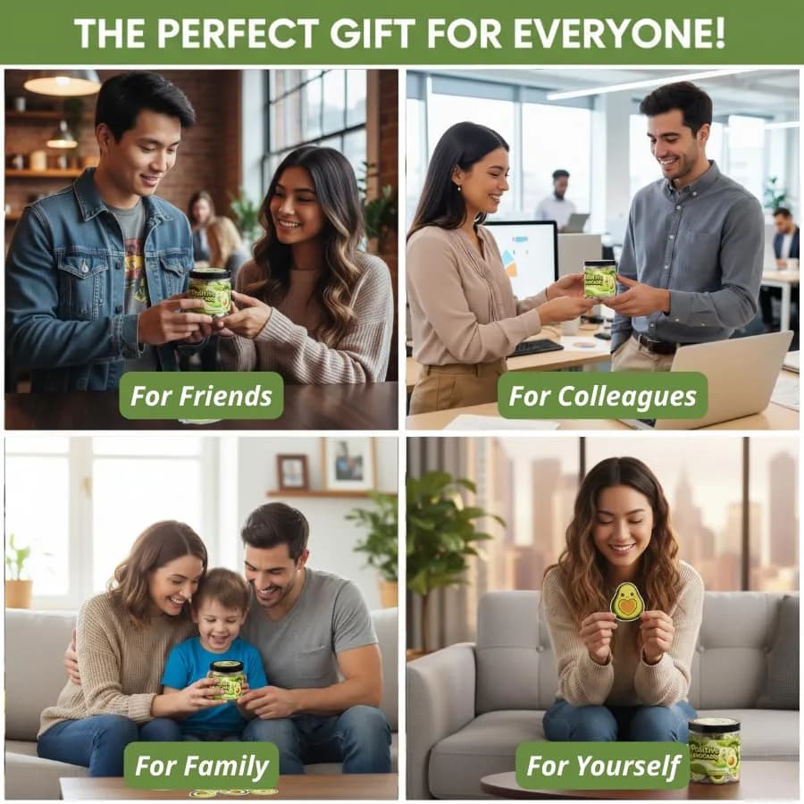 DEARMINE Positive Avocado Jar with 60 Daily Affirmation Cards, Emotional Support Avocado Decor, Gift for Women and Teens, Inspirational Mental Health Jar (Pack of 1) - view 5