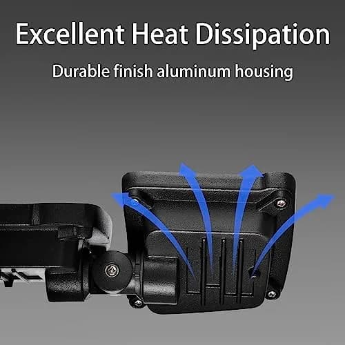 AWSENS Upgraded 3 Head LED Security Lights with Motion Sensor, 3800LM 40W 5000K Daylight White, 2-Pack Black | ETL Water Resistant Outdoor Floodlight thumbnail 6