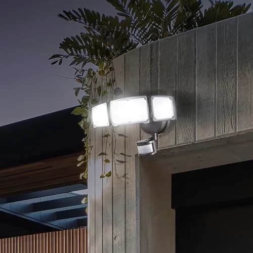 AWSENS Upgraded 3 Head LED Security Lights with Motion Sensor, 3800LM 5000K Daylight White, 40W, ETL Water Resistant, 2-Pack Bronze | Motion Activated Flood Light thumbnail 7