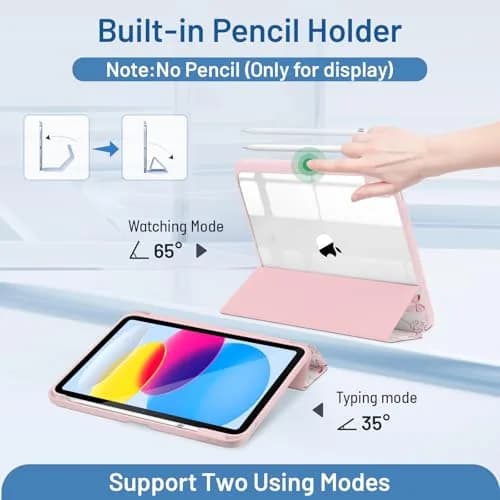 MrARTIST for iPad A16/10th Gen Case with Pencil Holder, Bow Flowers | Durable & Stylish thumbnail 5