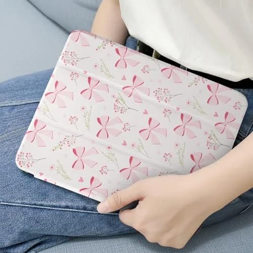 MrARTIST for iPad A16/10th Gen Case with Pencil Holder, Bow Flowers | Durable & Stylish thumbnail 7
