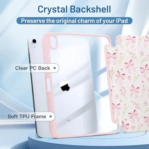 MrARTIST for iPad A16/10th Gen Case with Pencil Holder, Bow Flowers | Durable & Stylish thumbnail 3
