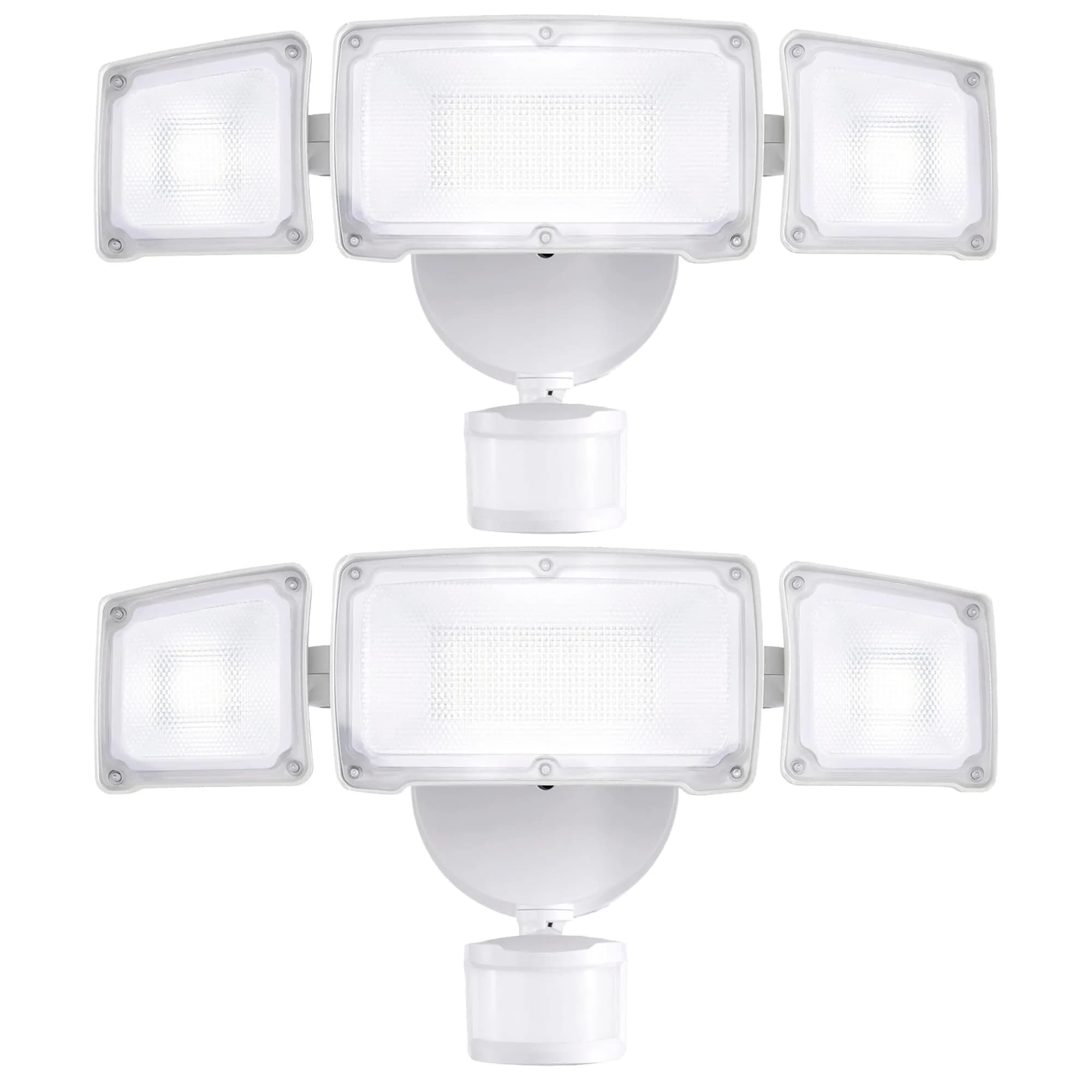 AWSENS Upgraded 3 Head LED Security Lights with Motion Sensor, 3800LM 40W Daylight White, 2-Pack | ETL Water Resistant Outdoor Floodlight - main product image
