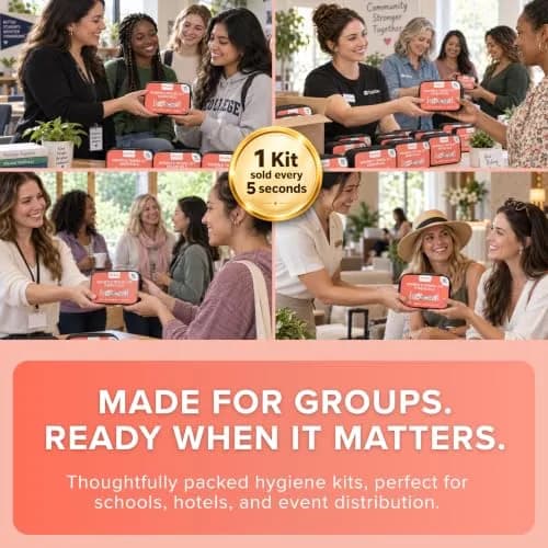 TREKTOTE Hygiene Kits Bulk 5 Pack | Women's Travel Size Toiletries for Care Packages thumbnail 5
