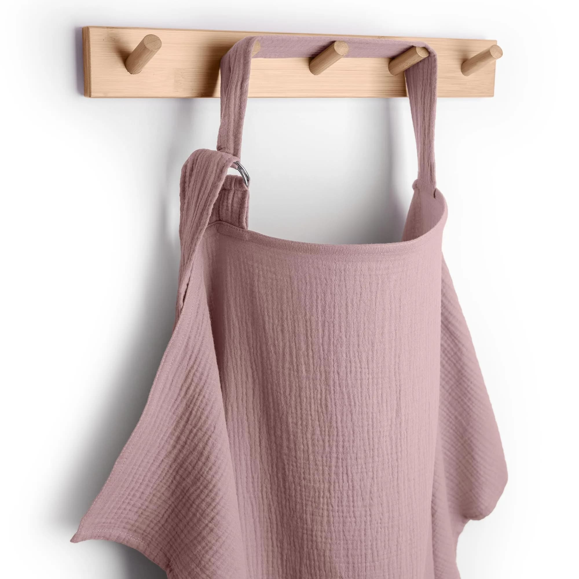Comfy Cubs Muslin Nursing Cover Mauve | Soft & Breathable Baby Nursing Scarf with Adjustable Neck Strap - Portable, Lightweight & Privacy Breast Feeding Cover