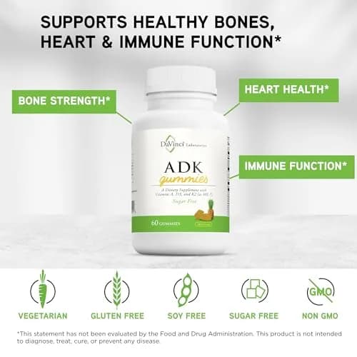 DAVINCI ADK Gummies Pineapple | Bone & Immune Support, Vegetarian, Sugar-Free thumbnail 3