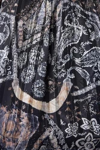 Lulus Casey Mock Neck Floral Mini Dress, Black Floral, Extra Small | Boho-Chic, Flowy & Versatile for Women thumbnail 2