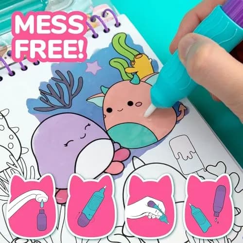 Original Squishmallows Aqua Art Pad | Mess-Free Water Reveal Art Kit (4 Pages, 6x7.5 in.) thumbnail 5