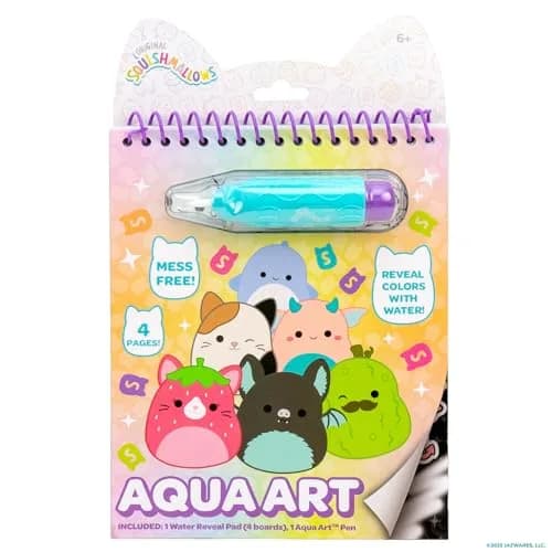 Original Squishmallows Aqua Art Pad | Mess-Free Water Reveal Art Kit (4 Pages, 6x7.5 in.) thumbnail 1
