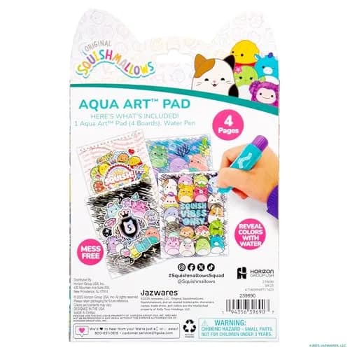 Original Squishmallows Aqua Art Pad | Mess-Free Water Reveal Art Kit (4 Pages, 6x7.5 in.) thumbnail 7