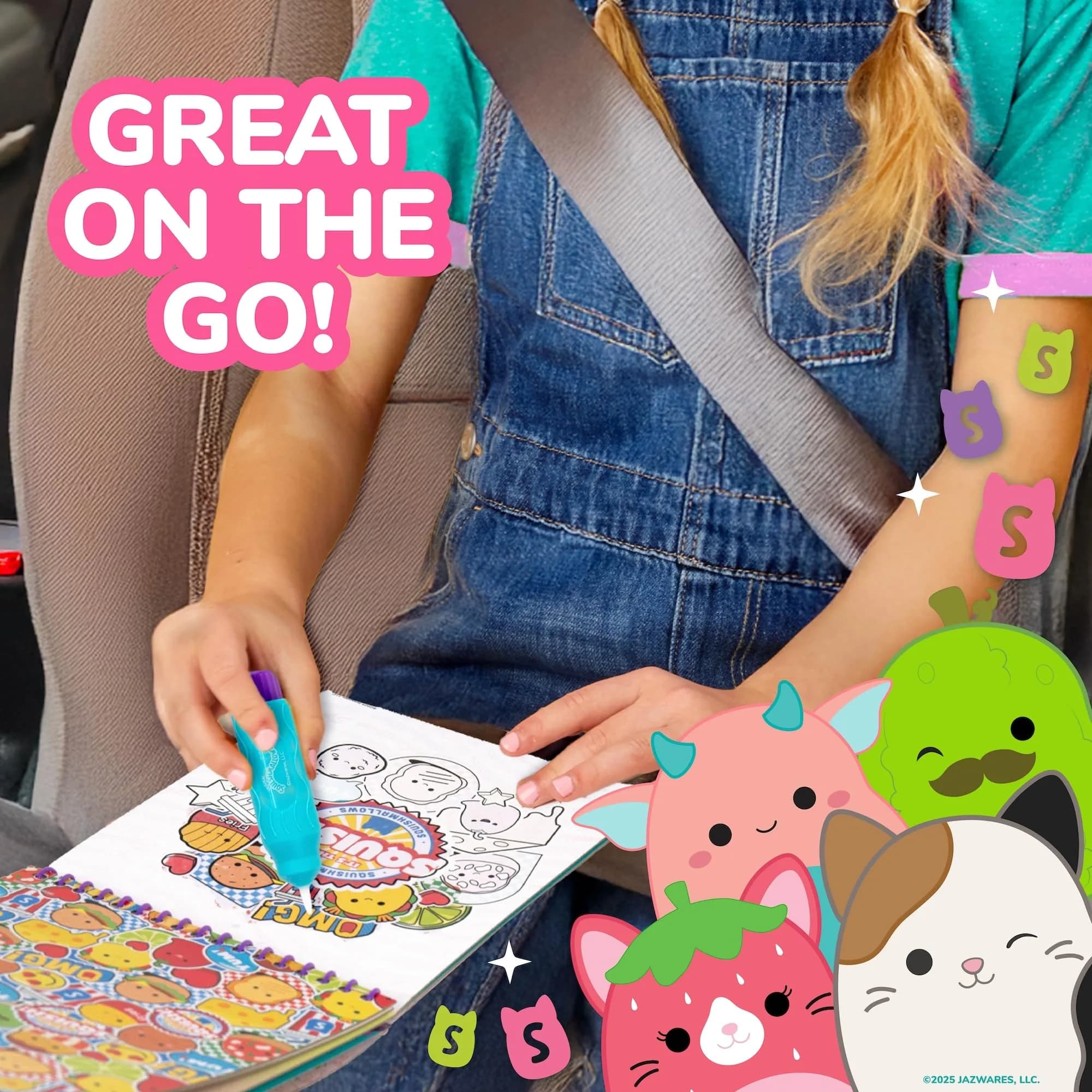 Original Squishmallows Aqua Art Pad | Mess-Free Water Reveal Art Kit (4 Pages, 6x7.5 in.) - view 4