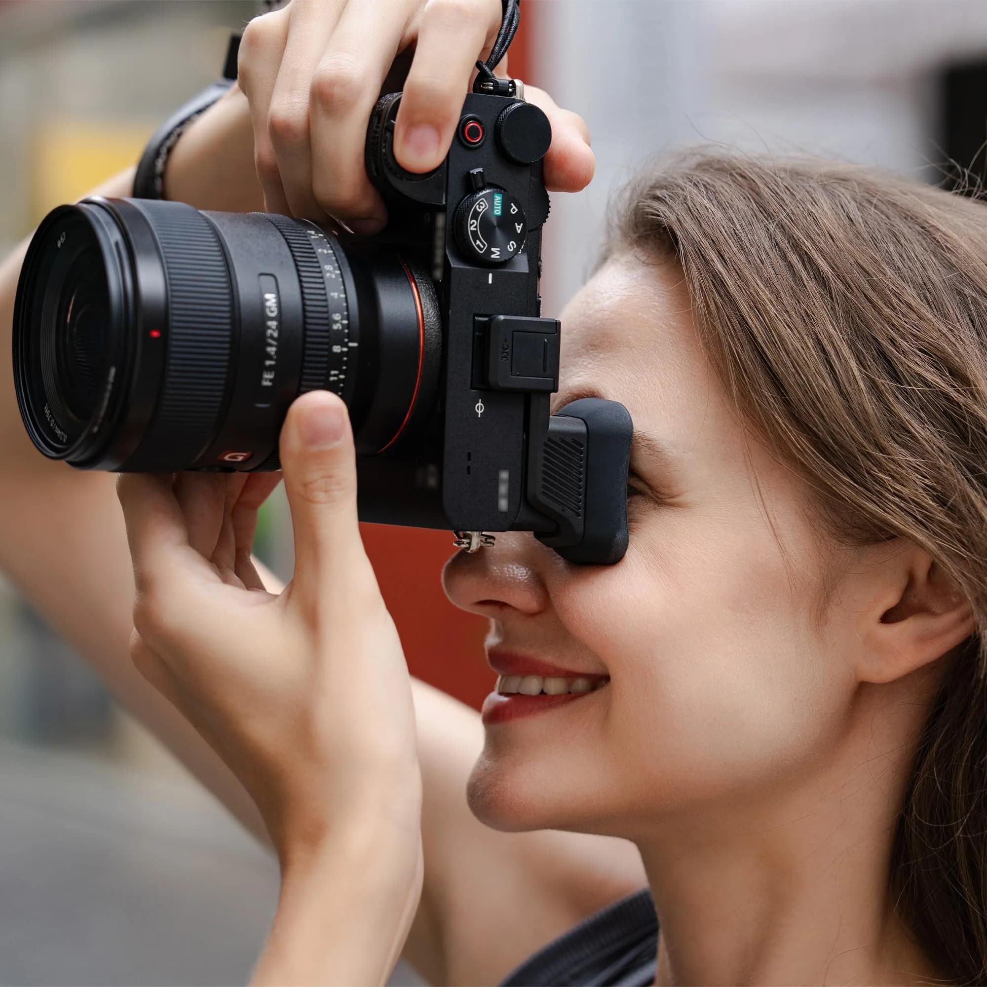 Kiorafoto Upgraded Eyecup for Sony A7C II A7CR 3.7cm (1.5in) | Built-in Cold Shoe Mount - view 9