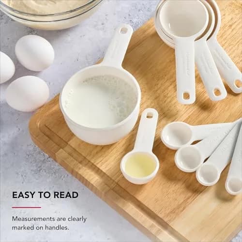 KitchenAid Measuring Cups and Spoon Set | 9-Piece Kitchen Utensil for Accurate Cooking & Baking (Porcelain, Plastic) thumbnail 6