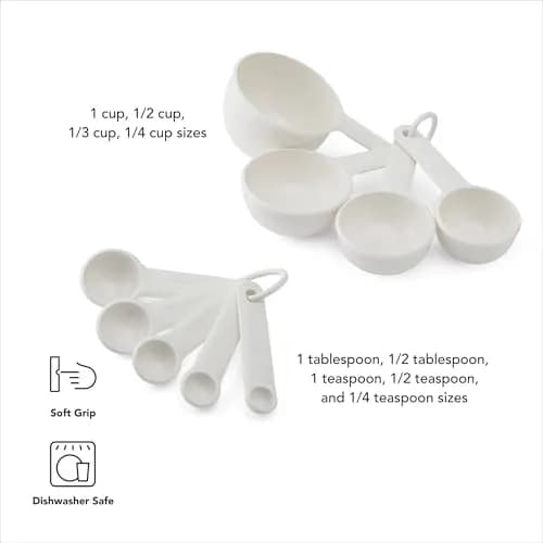 KitchenAid Measuring Cups and Spoon Set | 9-Piece Kitchen Utensil for Accurate Cooking & Baking (Porcelain, Plastic) thumbnail 2
