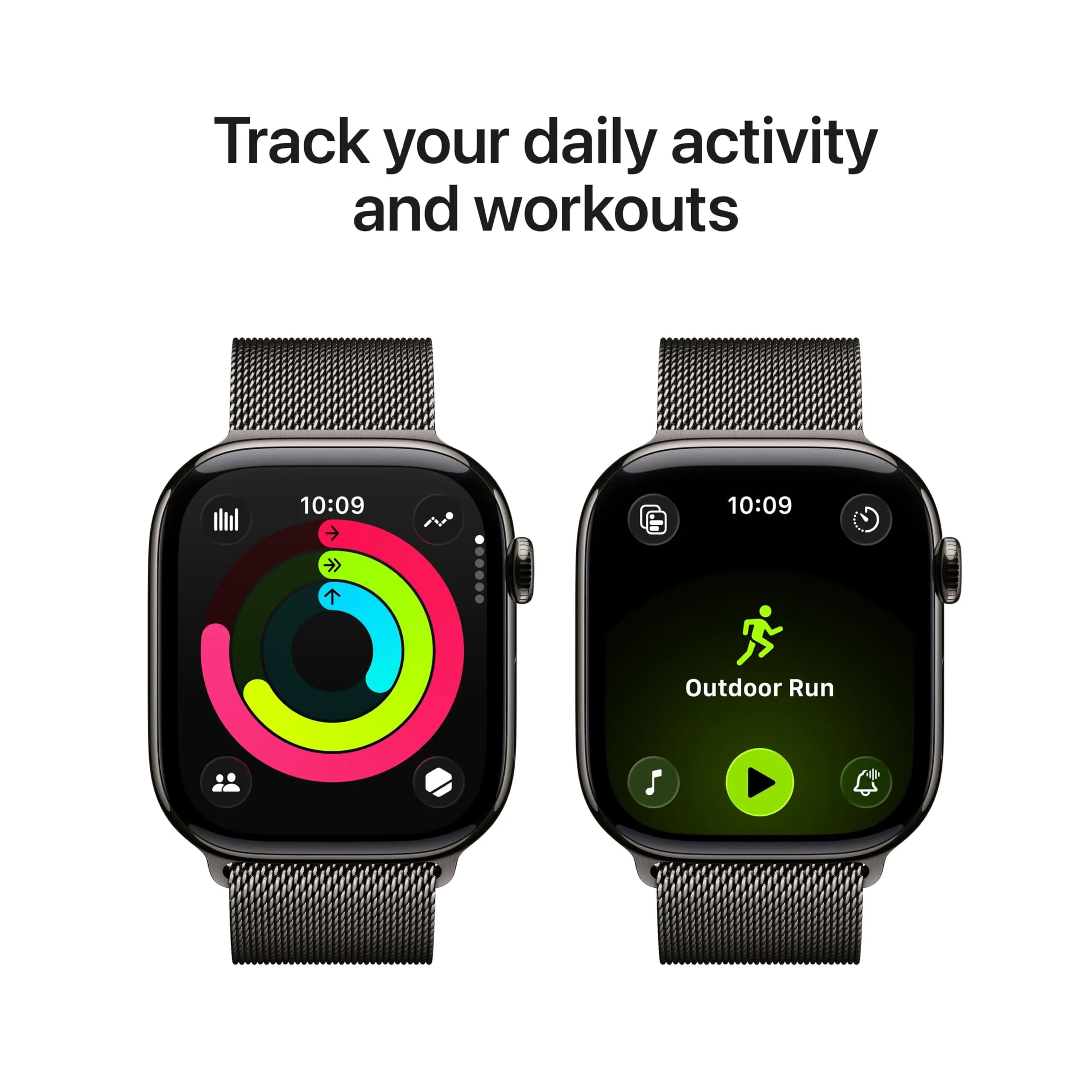 Apple Watch Series 11 GPS + Cellular 46mm Slate Titanium Case with Slate Milanese Loop M/L | Hypertension Notifications - view 3