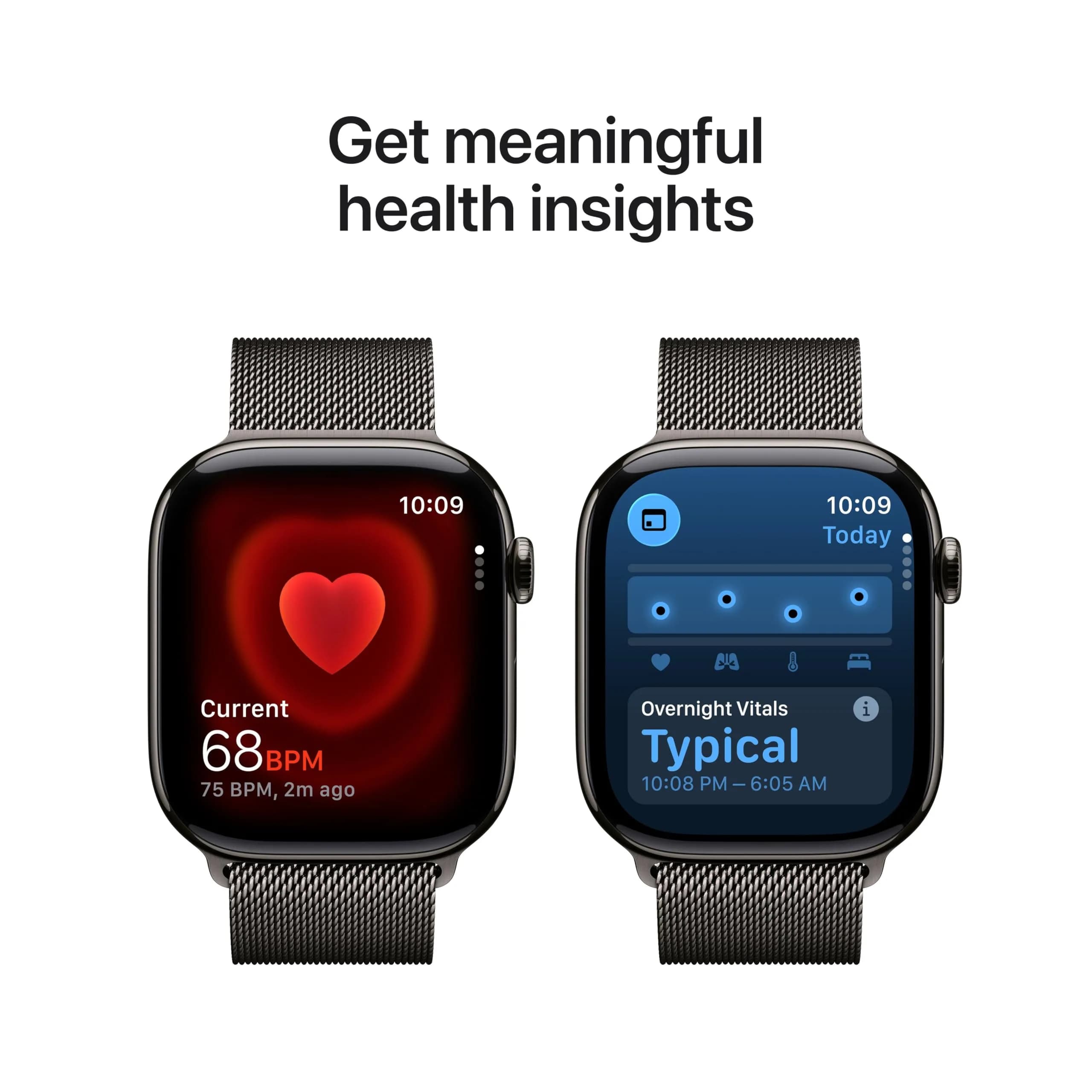 Apple Watch Series 11 GPS + Cellular 46mm Slate Titanium Case with Slate Milanese Loop M/L | Hypertension Notifications - view 4