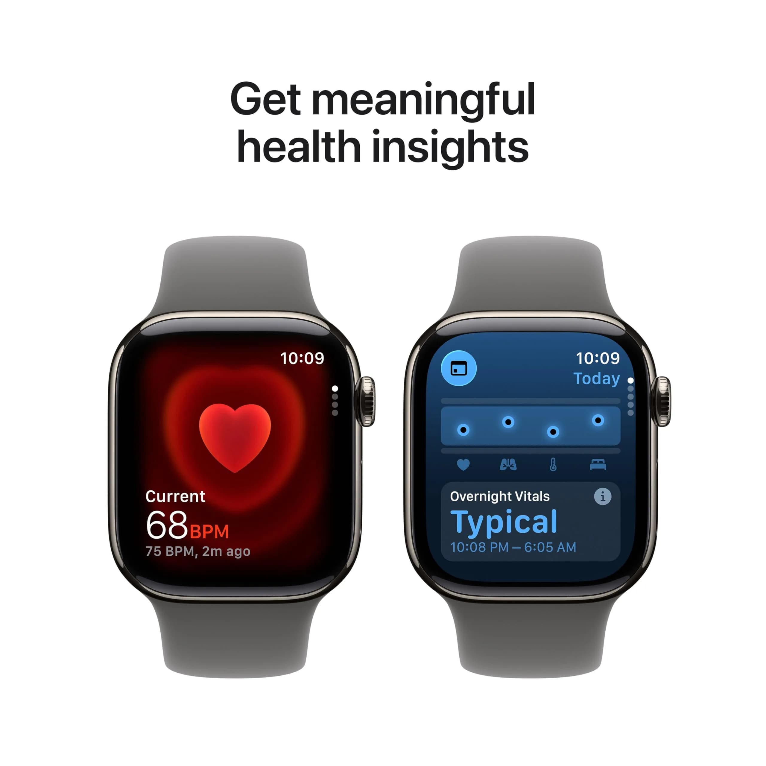 Apple Watch Series 11 [GPS + Cellular 42mm] Smartwatch with Natural Titanium Case and Stone Grey Sport Band, S/M - view 4