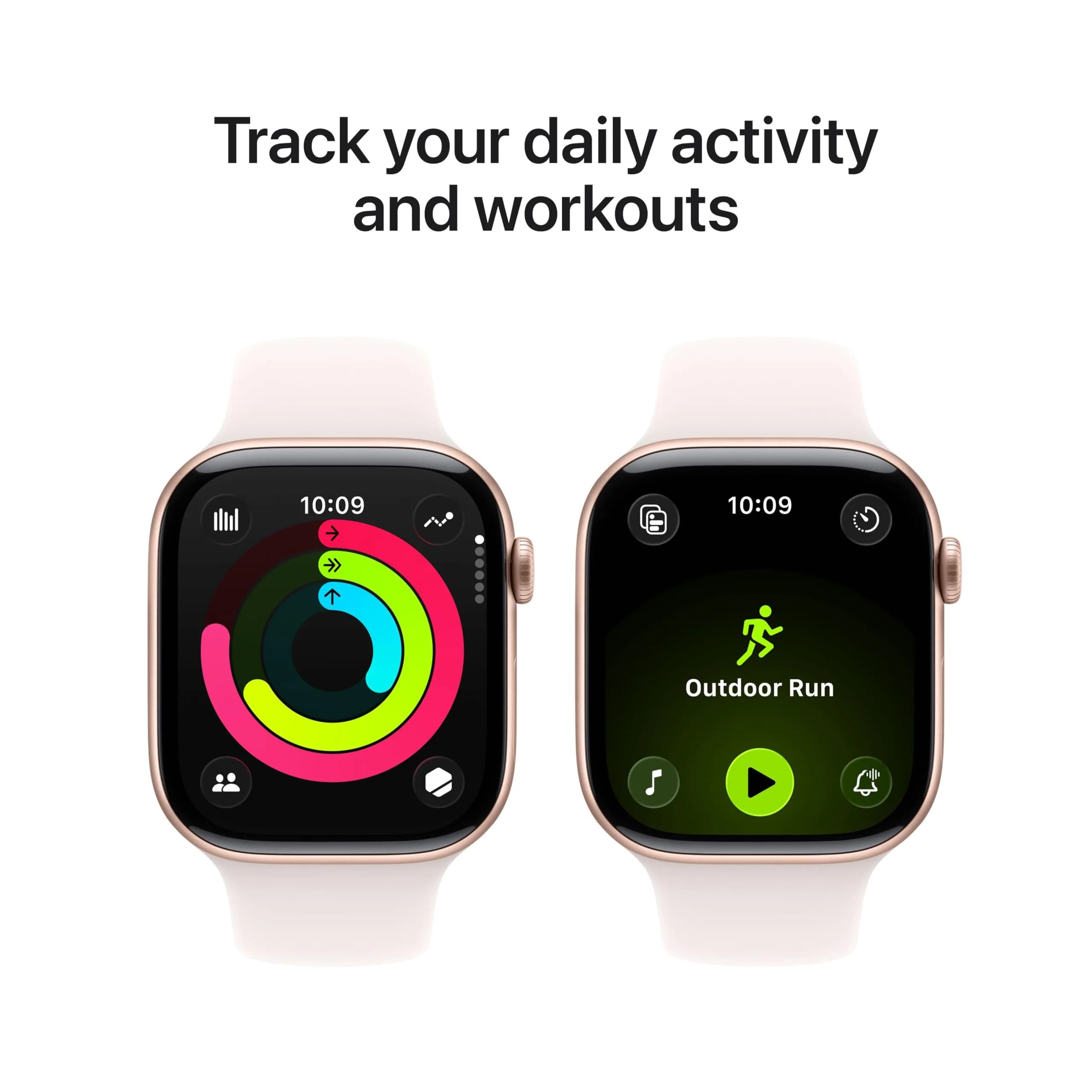 Apple Watch Series 11 GPS + Cellular 46mm Rose Gold Aluminium Smartwatch with Light Blush Sport Band | Health Monitoring & Sleep Score - view 3
