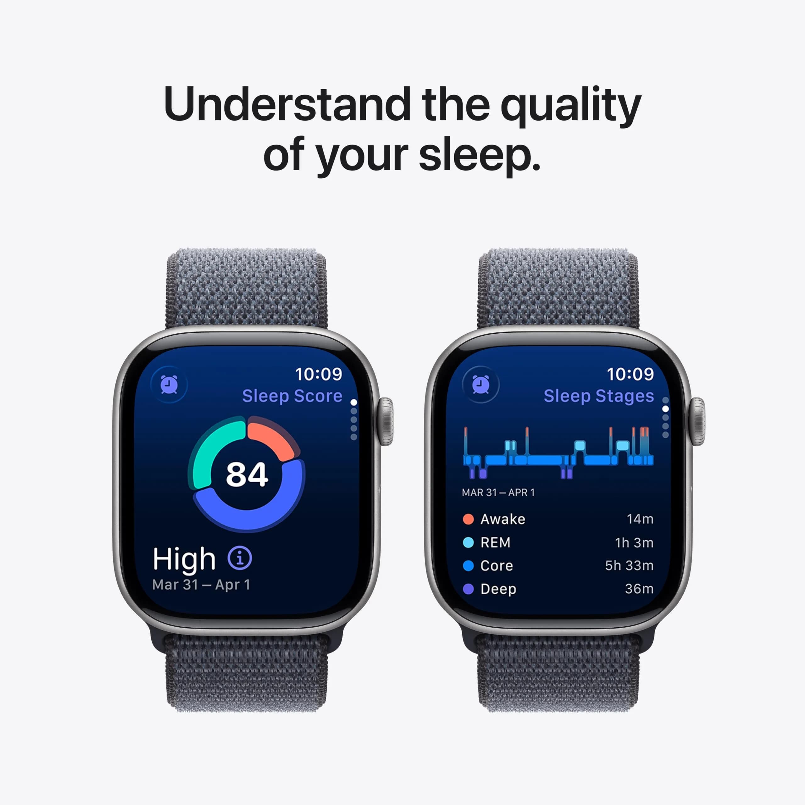 Apple Watch Series 11 GPS + Cellular 46mm Smartwatch | Silver Aluminium Case with Purple Fog Sport Band M/L - view 3