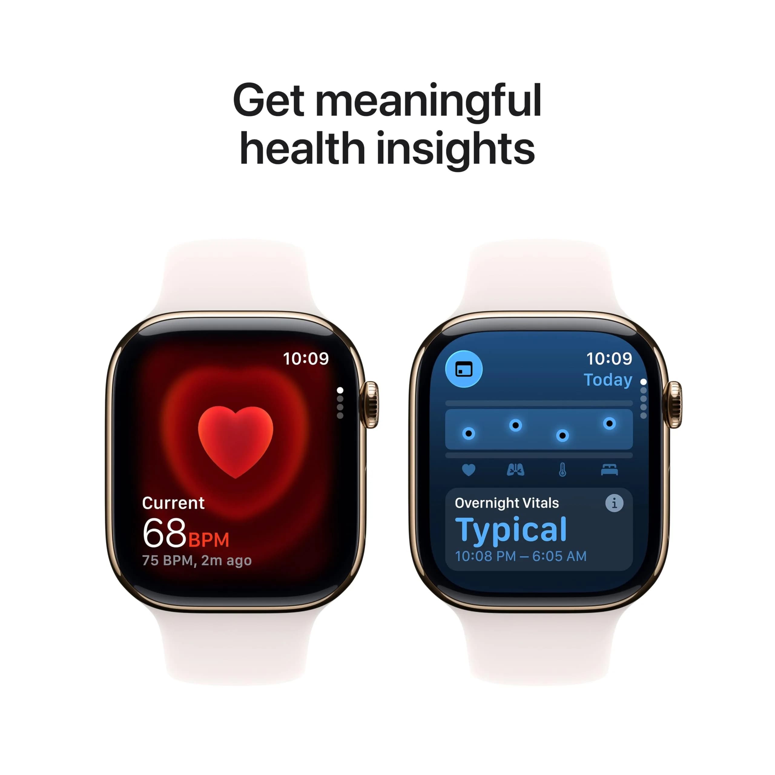 Apple Watch Series 11 GPS + Cellular 46mm Smartwatch | Gold Titanium Case with Light Blush Sport Band - view 4