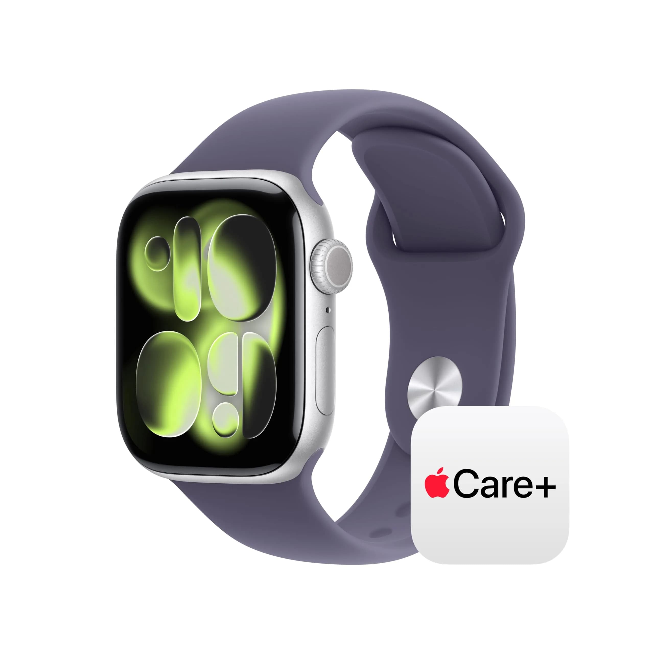Apple Watch Series 11 Smartwatch with Silver Aluminium Case & Purple Fog Sport Band, 42mm | Health & Fitness Tracker — Silver Aluminum Case w/ Purple Fog Sport Band / 42mm case + Small/Medium band / GPS + Cellular / With AppleCare+ (2 Years)