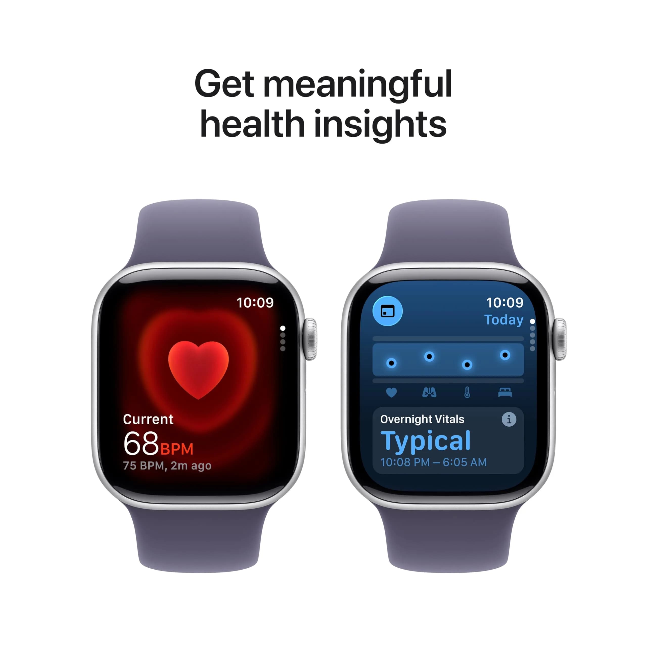 Apple Watch Series 11 Smartwatch with Silver Aluminium Case & Purple Fog Sport Band, 42mm | Health & Fitness Tracker - view 4