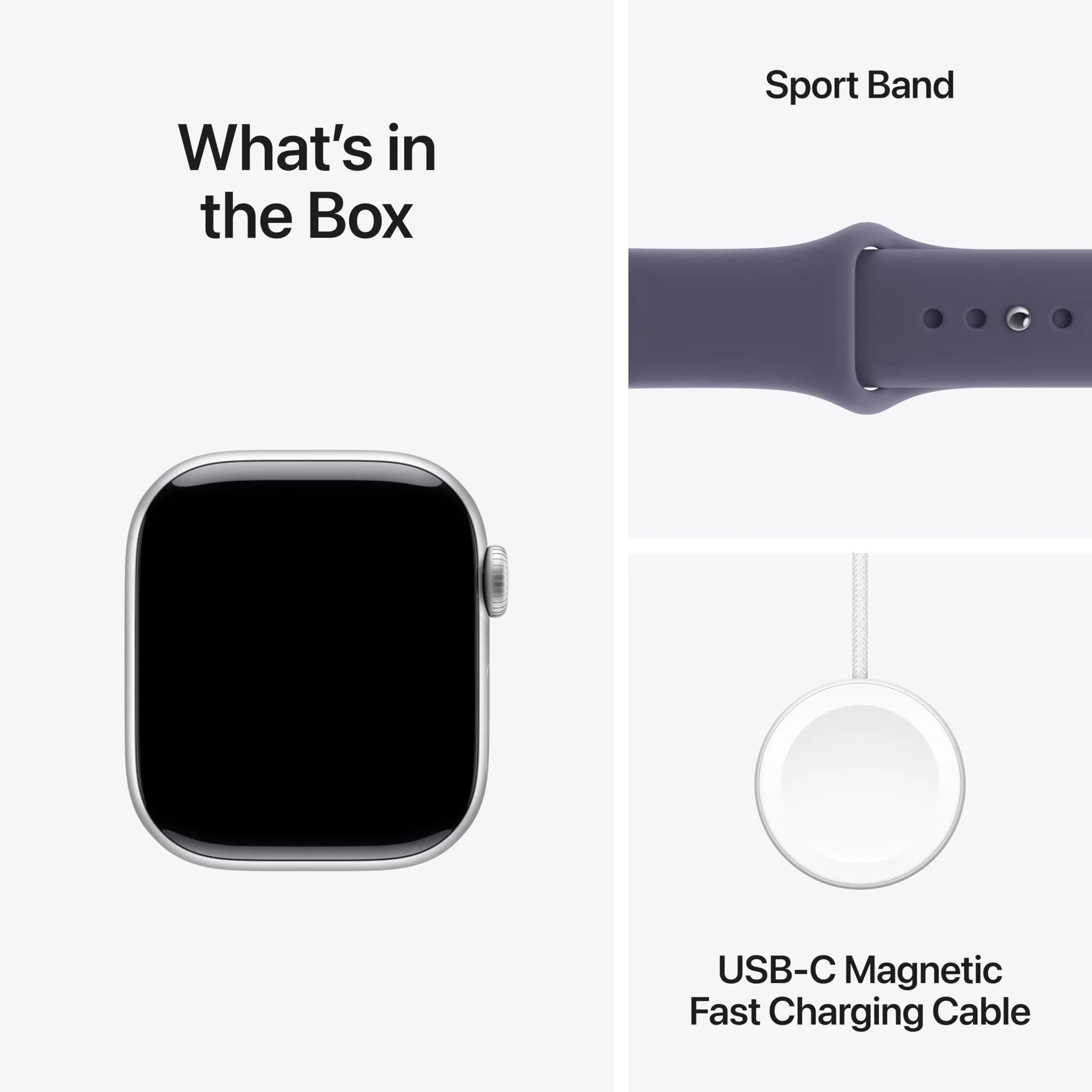 Apple Watch Series 11 Smartwatch with Silver Aluminium Case & Purple Fog Sport Band, 42mm | Health & Fitness Tracker - view 6