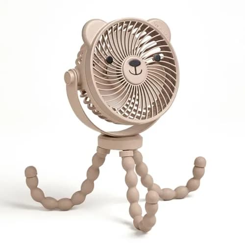 Itzy Ritzy Baby Stroller Fan with Wraparound Legs & USB Rechargeable Battery | 3-Speed Portable Cooling — Stroller Fan