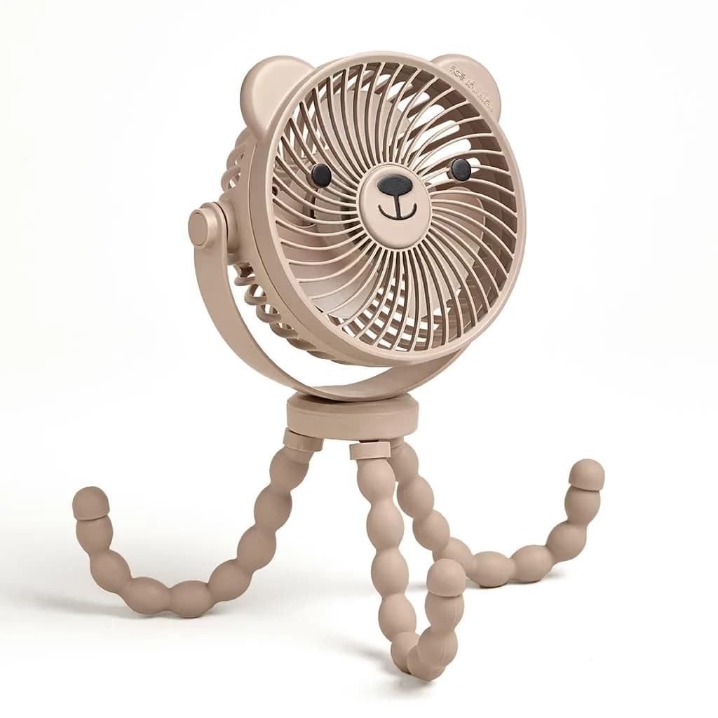 Itzy Ritzy Baby Stroller Fan with Wraparound Legs & USB Rechargeable Battery | 3-Speed Portable Cooling