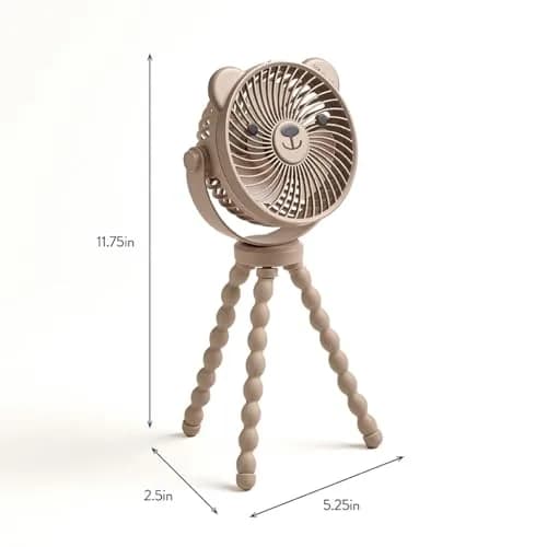 Itzy Ritzy Baby Stroller Fan with Wraparound Legs & USB Rechargeable Battery | 3-Speed Portable Cooling thumbnail 8