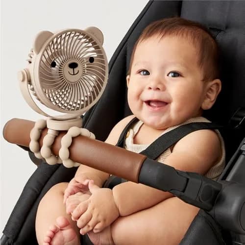 Itzy Ritzy Baby Stroller Fan with Wraparound Legs & USB Rechargeable Battery | 3-Speed Portable Cooling thumbnail 2