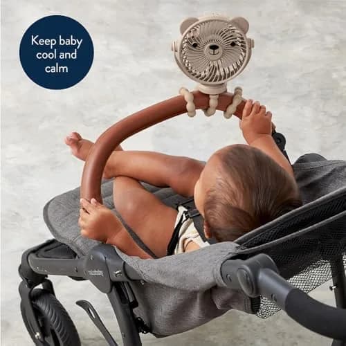 Itzy Ritzy Baby Stroller Fan with Wraparound Legs & USB Rechargeable Battery | 3-Speed Portable Cooling thumbnail 3