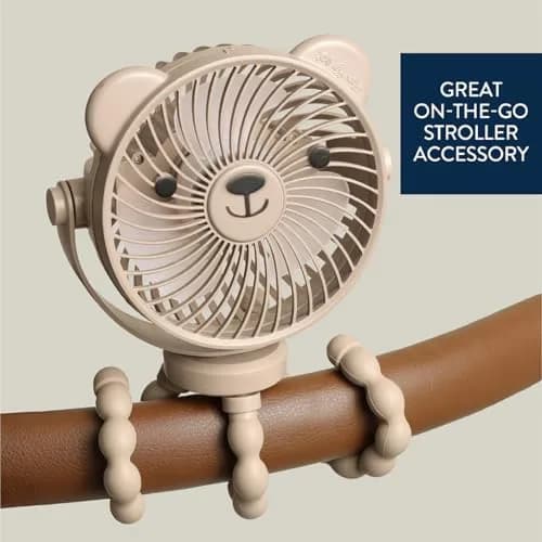 Itzy Ritzy Baby Stroller Fan with Wraparound Legs & USB Rechargeable Battery | 3-Speed Portable Cooling thumbnail 4