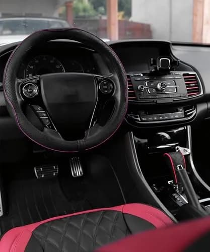 UNLRAE Steering Wheel Cover 14.5-15 Inch | Breathable Microfiber Leather, Anti-Slip, Suitable for SUVs thumbnail 6