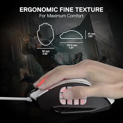 Redragon M908 Impact Wired RGB MMO Gaming Mouse 12 MMO Side Buttons | 24000 DPI Optical Sensor thumbnail 6