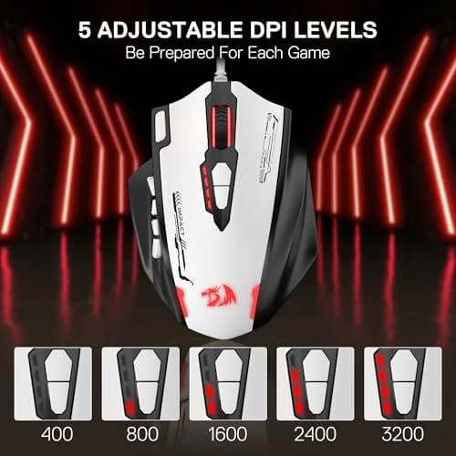 Redragon M908 Impact Wired RGB MMO Gaming Mouse 12 MMO Side Buttons | 24000 DPI Optical Sensor thumbnail 2
