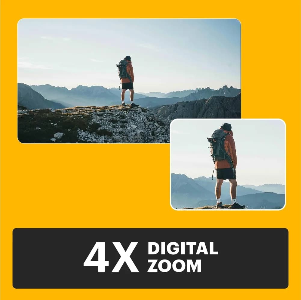 Kodak PIXPRO C1 Compact Digital Camera, 13MP 1/3 BSI CMOS, 28mm f/2.0, 4x Digital Zoom, 2.8" 180° Flip LCD, 1080p HD Video, Tan | 13MP 1/3 BSI CMOS Sensor - view 5