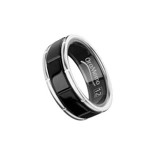 OraMemo Smart Ring 1.0 | Fitness & Wellness Tracker, 7-8 Days Battery, Waterproof, Titanium, Size 12 thumbnail 1