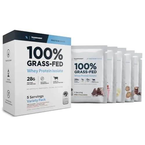 Transparent Labs Grass-Fed Whey Protein Isolate Variety Pack | 189ml (6.26 Fl Oz) | 28g Protein Per Serving thumbnail 1