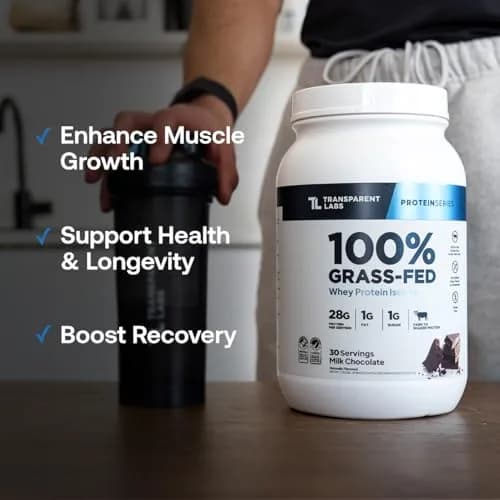 Transparent Labs Grass-Fed Whey Protein Isolate Variety Pack | 189ml (6.26 Fl Oz) | 28g Protein Per Serving thumbnail 8