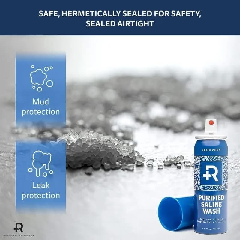 Recovery Aftercare Piercing Saline Spray 1.5 Fl Oz | Supports Healing & Safety with 24 Cans thumbnail 9