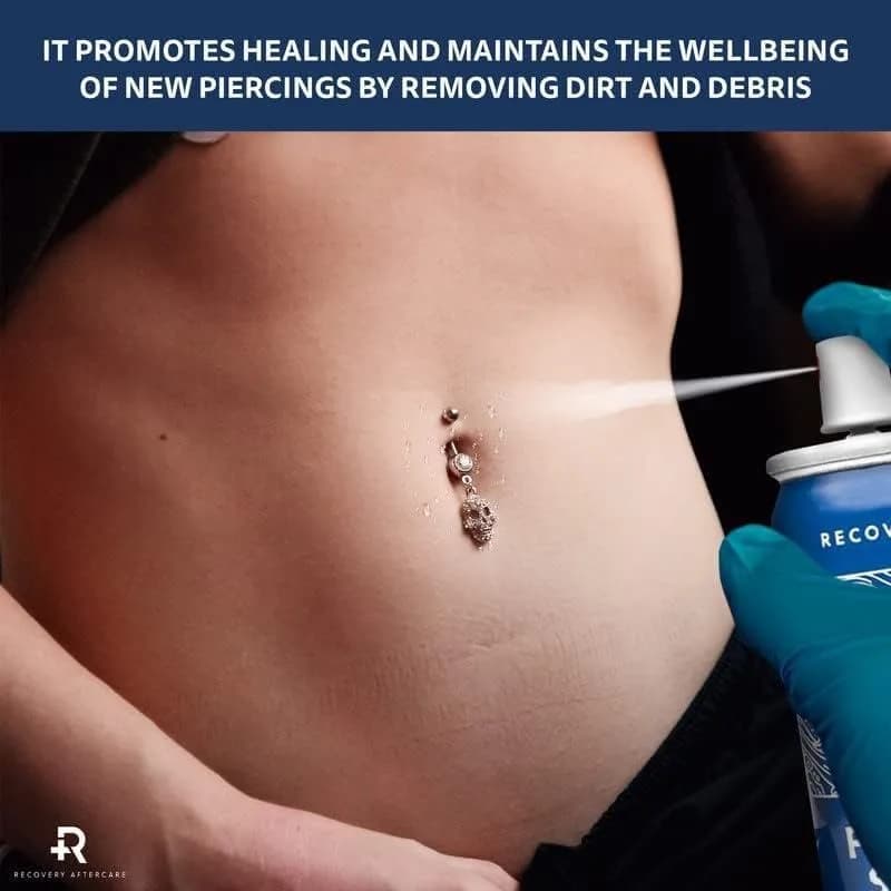 Recovery Aftercare Piercing Saline Spray 1.5 Fl Oz | Supports Healing & Safety with 24 Cans thumbnail 10