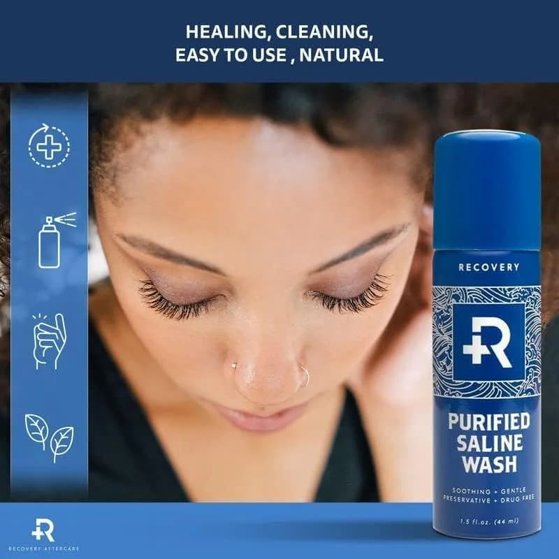 Recovery Aftercare Piercing Saline Spray 1.5 Fl Oz | Supports Healing & Safety with 24 Cans thumbnail 4
