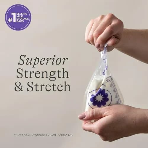 Lansinoh Breastmilk Storage Bags 6oz (177ml) | Superior Strength & Stretch for Pumping Moms thumbnail 4