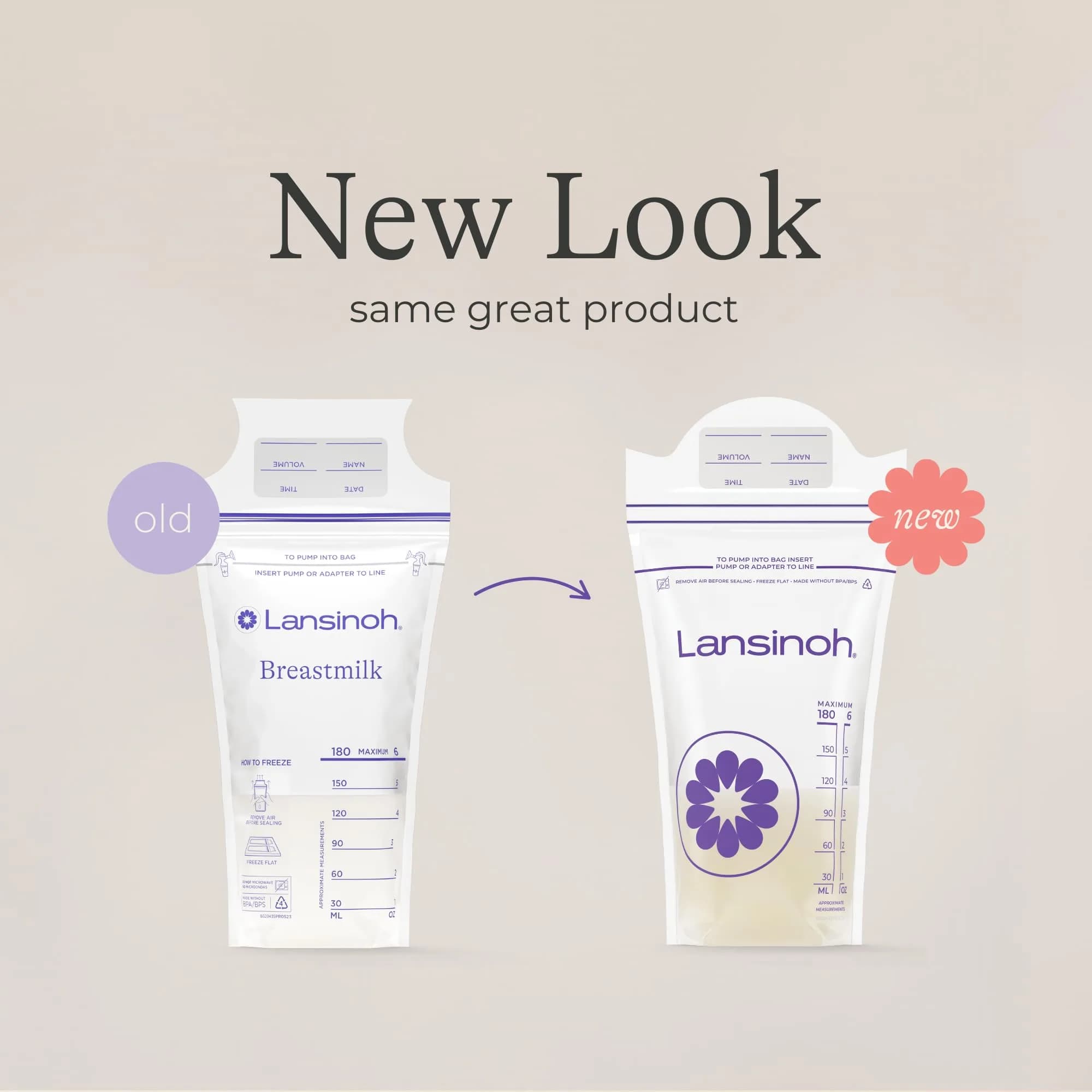 Lansinoh Breastmilk Storage Bags 6oz (177ml) | Superior Strength & Stretch for Pumping Moms - view 2
