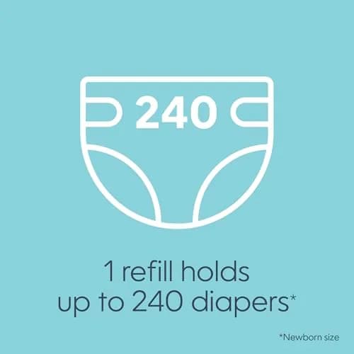 Diaper Genie Unscented Refill Bags 240 Count (Pack of 1) | Max Odor Lock for Diaper Pails thumbnail 2