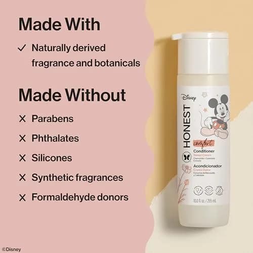 The Honest Company Disney Mickey Mouse Comfort Sweet Cream Conditioner 295ml (10 Fl Oz) | Tear-Free Formula for All Hair Types thumbnail 4