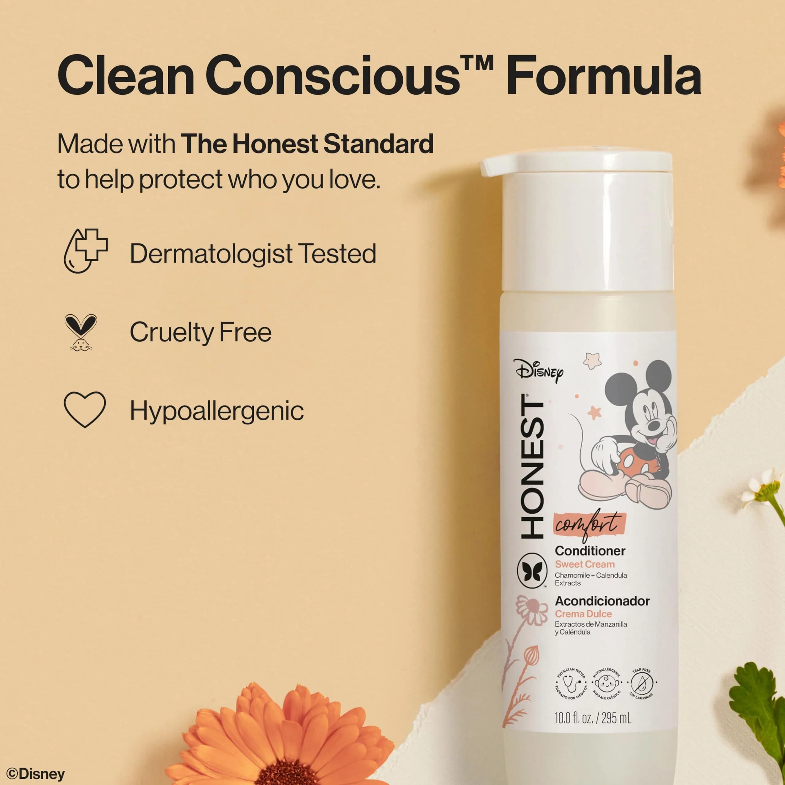 Disney Comfort Sweet Cream Conditioner - Gentle, Tear-Free, Hypoallergenic Formula, 10 fl oz - view 5
